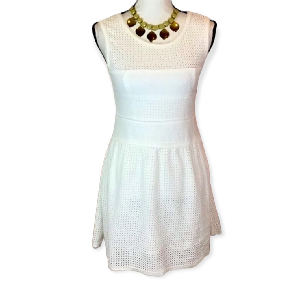 Altar'd State White Eyelet Dress Fit and Flare Size Medium - Picture 1 of 8